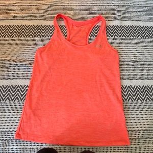 Bright pink/orange under armor workout shirt